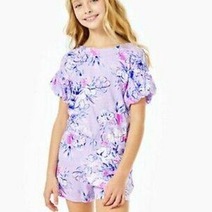 NWT Lilly Pulitzer Girls Kallima Romper in Trunks In The Air print